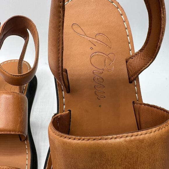 J. Crew Mallorca Platform Double-strap Leather Sandals Brown Size 7.5 - Picture 12 of 12